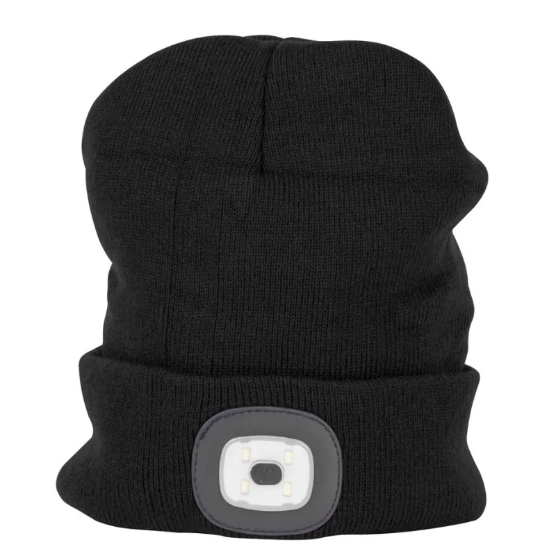 Čiapka s LED svetlom Albacore čierna L, 4x SMD LED, USB nabíjanie