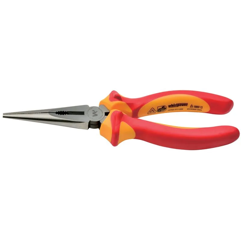 Kliešte WHIRLPOWER 15702-311, 200 mm, elektrikárske, s dlhým nosom, VDE 1000