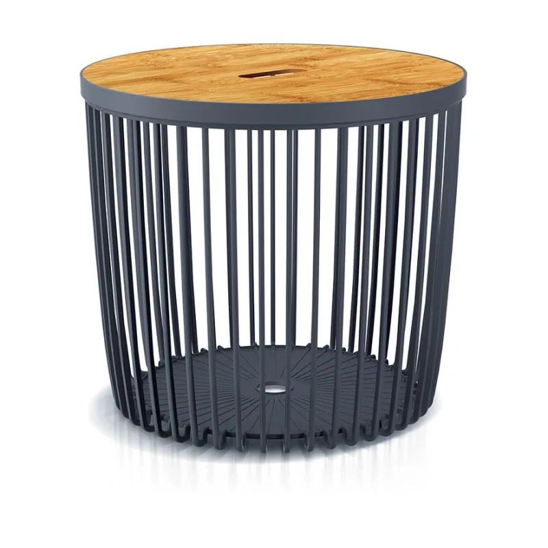 Stolík s vekom Clubo, 2v1, 50 l, antracitový, 450×410 mm