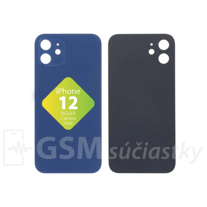 iPhone 12 - Zadné sklo housingu Modré