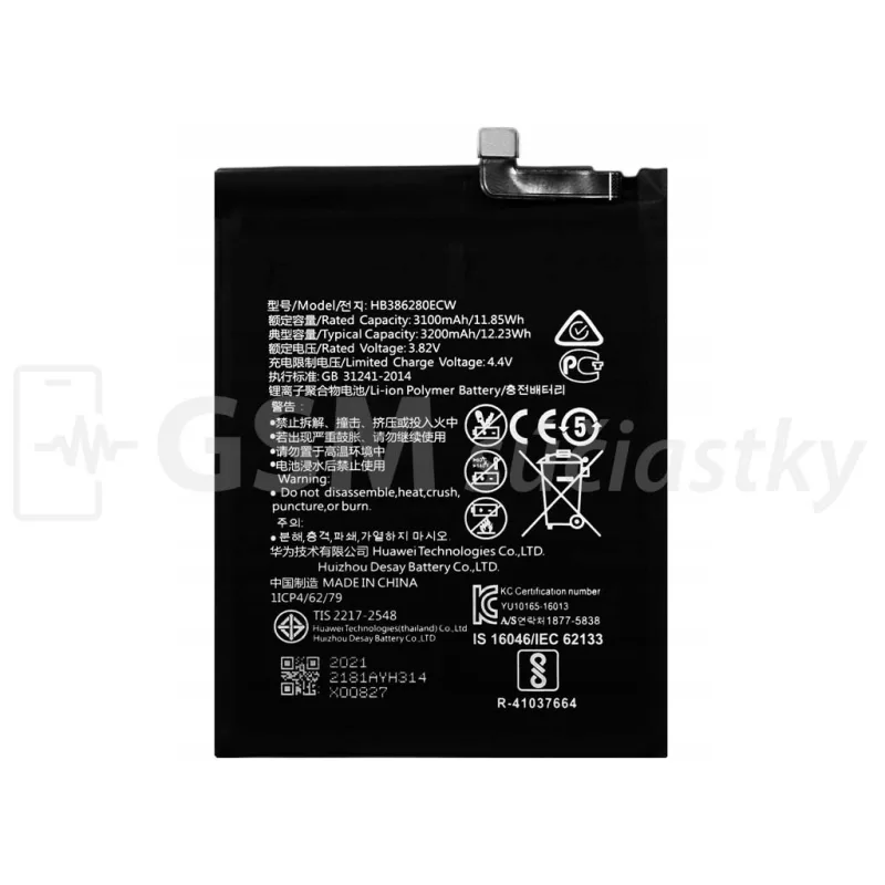 Batéria Huawei P10, Honor 9 - HB386280ECW Variant:: OEM