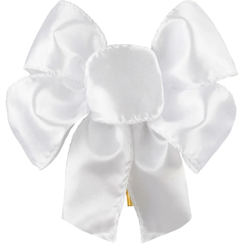 Vianočná dekorácia mašľa, biela, bal. 2 ks, 13×16 cm