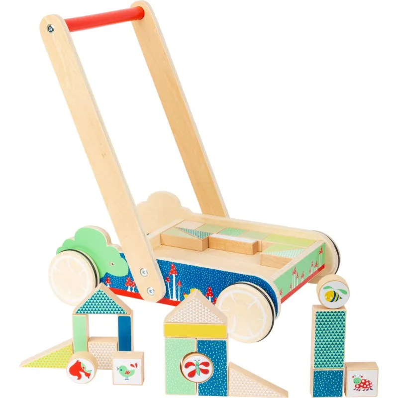 Drevený vozík s kockami Move it