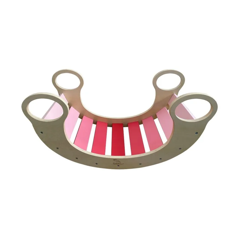 Dvěděti Montessori ružová hojdačka