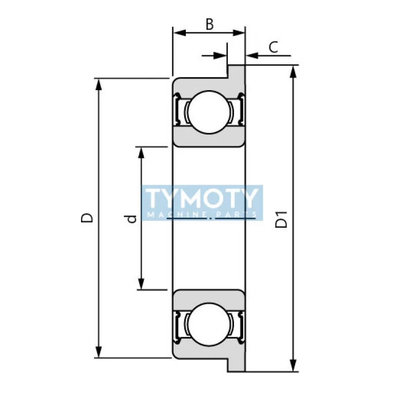 ZEN F 686 2RS guľkové ložisko s prírubou