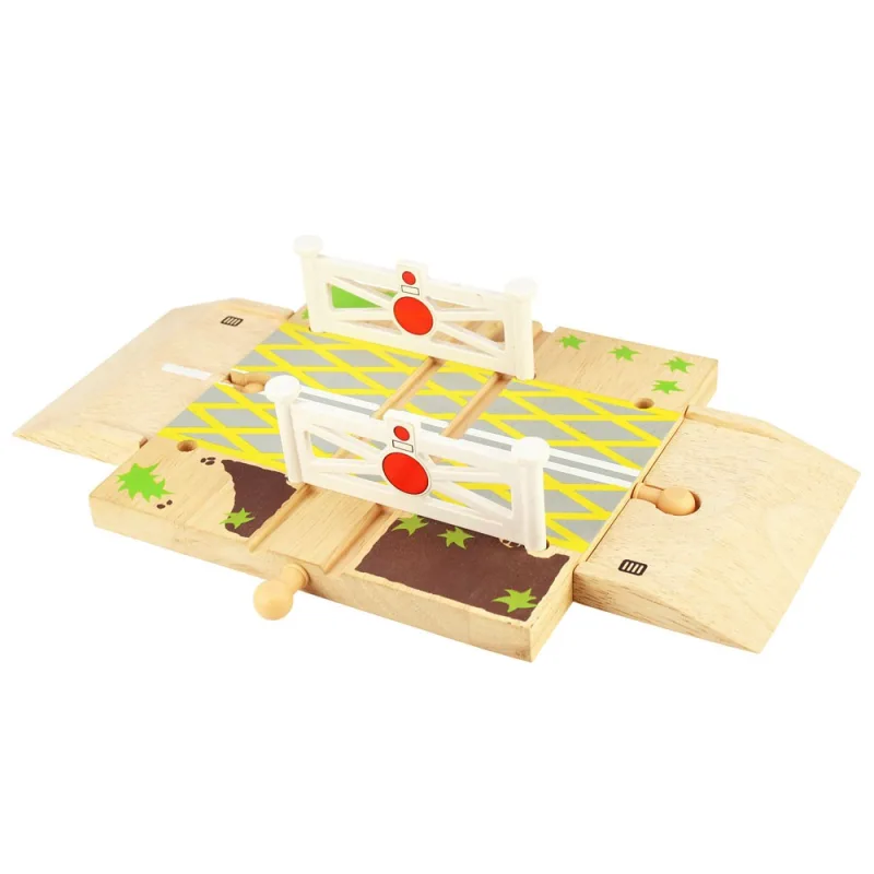 Bigjigs Rail Drevené autodráhy - Železničné priecestie