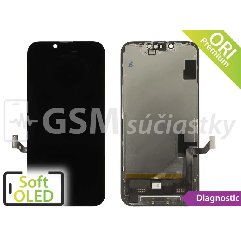 iPhone 14 - LCD displej + dotykové sklo - zobrazujúci sa ako Originál
