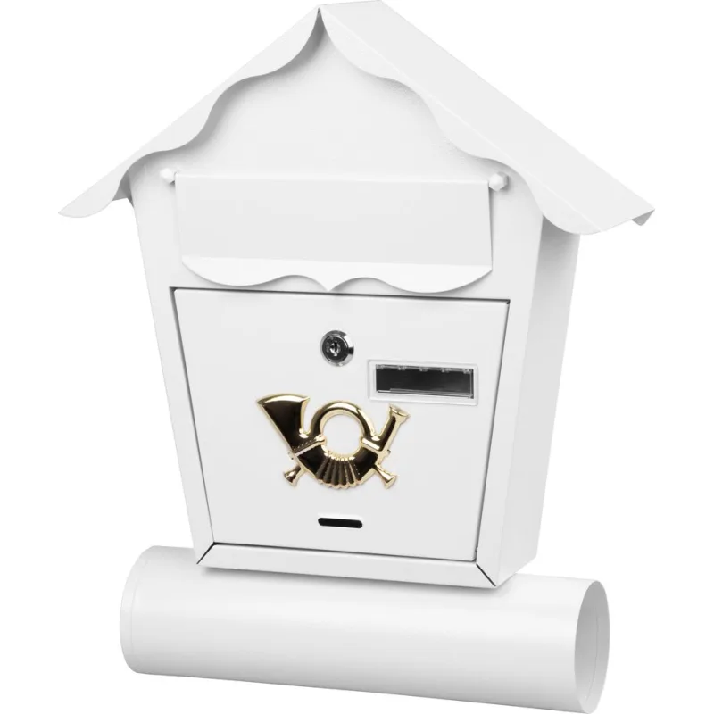 Poštová schránka NESTOR, 450x370x100 mm, biela