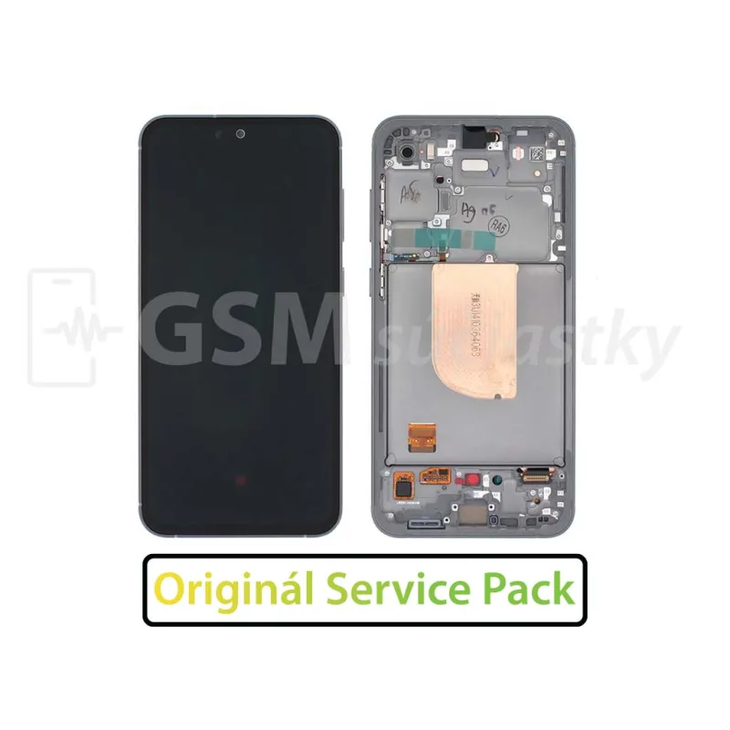 LCD Displej + Dotykové sklo + Rám Samsung Galaxy S23 FE - originál Farba: Čierna