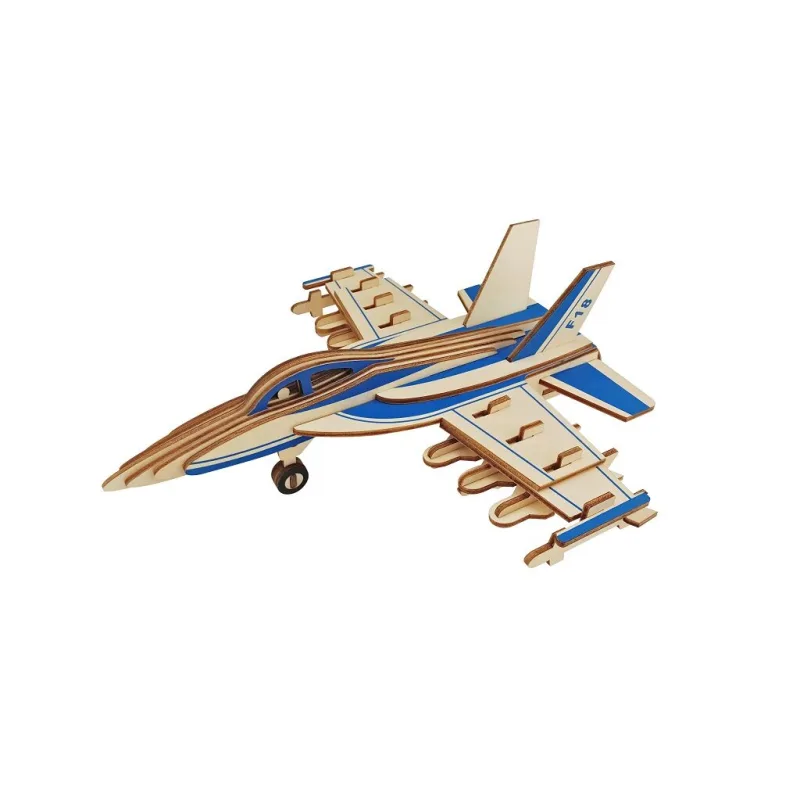 Woodcraft Drevené 3D puzzle Bojové lietadlo F18
