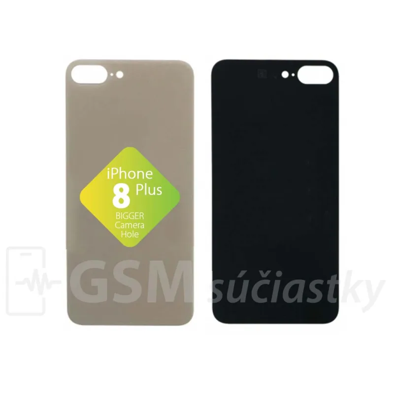 iPhone 8 Plus - Zadné sklo housingu Zlaté
