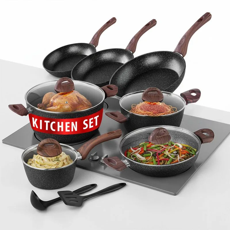 Sada riadu MagicHome Black Marble Line, 13-dielna