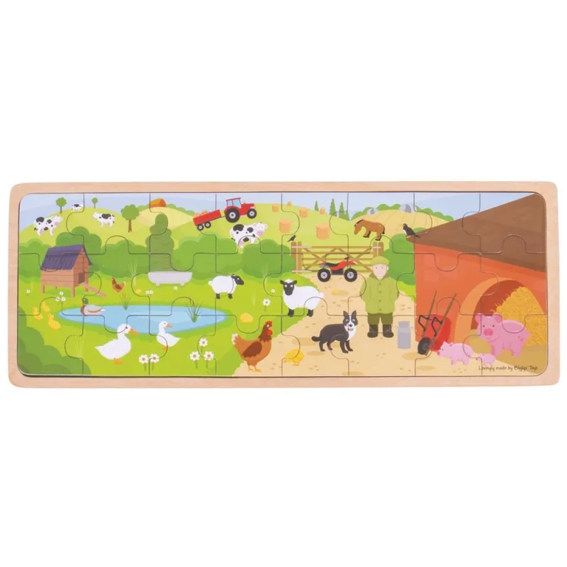 Bigjigs Toys Puzzle - Na farme 24 ks