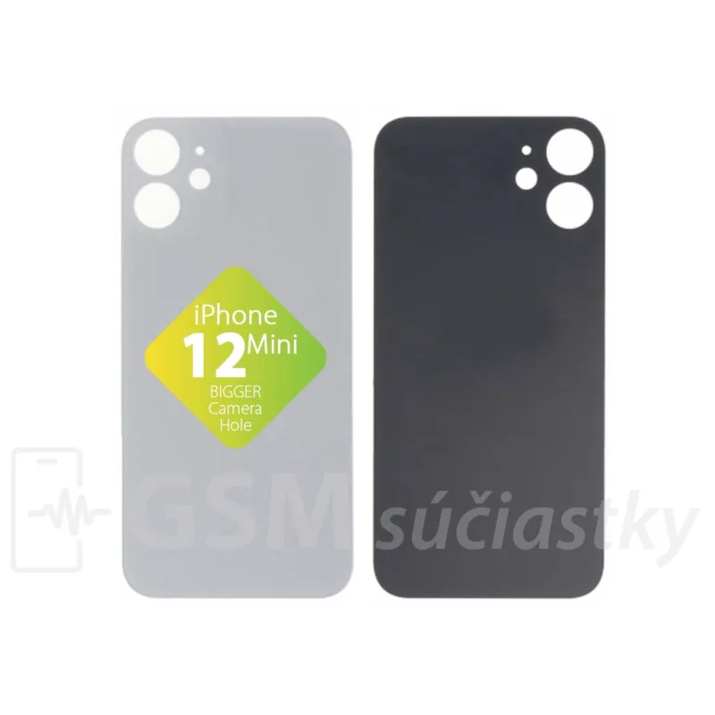 iPhone 12 Mini - Zadné sklo housingu Biele