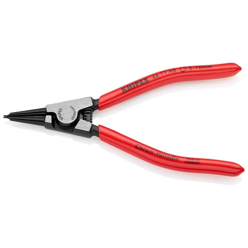 Kliešte KNIPEX 46 11 A0 – 3-10 mm, rovné, na vonkajšie poistné krúžky