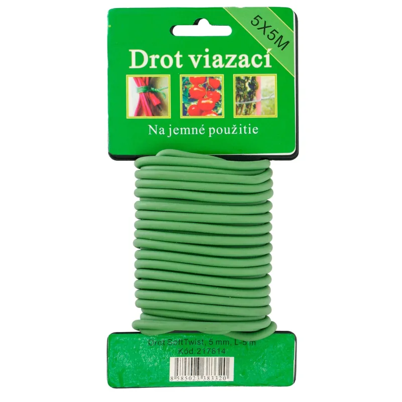 Drôt SoftTwist 5 mm, 5 m, viazací, záhradný, zelený