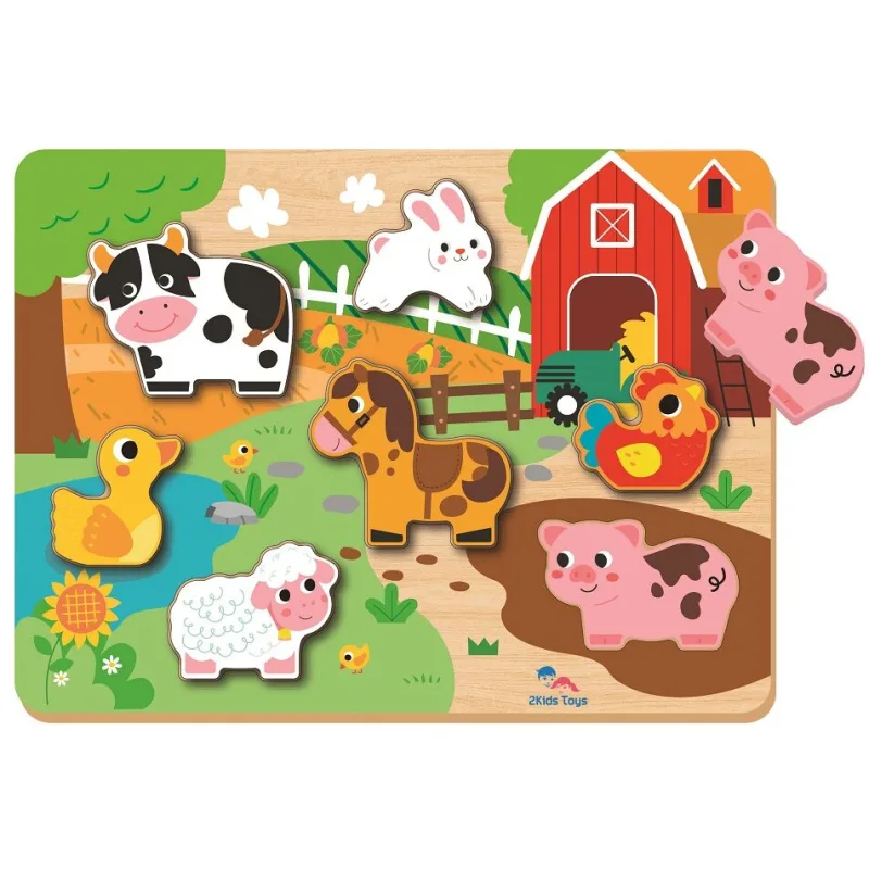 2Kids Toys Vkladacie puzzle Farma