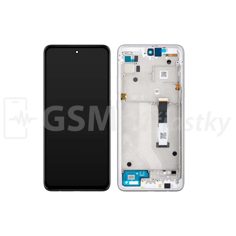 LCD Displej + Dotykové sklo + Přední kryt Motorola Moto G 5G (XT2113) - originál Farba: Strieborná