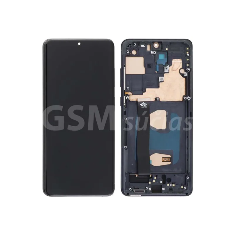 Samsung Galaxy S20 Ultra - LCD displej + Dotykové sklo a Rám - OLED Farba: Čierna