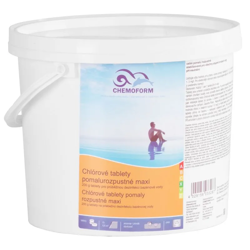 Chlór Chemoform 0505, 200 g, tablety, pomalorozpustné, 3 kg