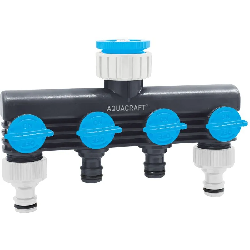 Rozbočovač na hadicu AQUACRAFT 550634, Premium, 4-way, Multi E, záhradný