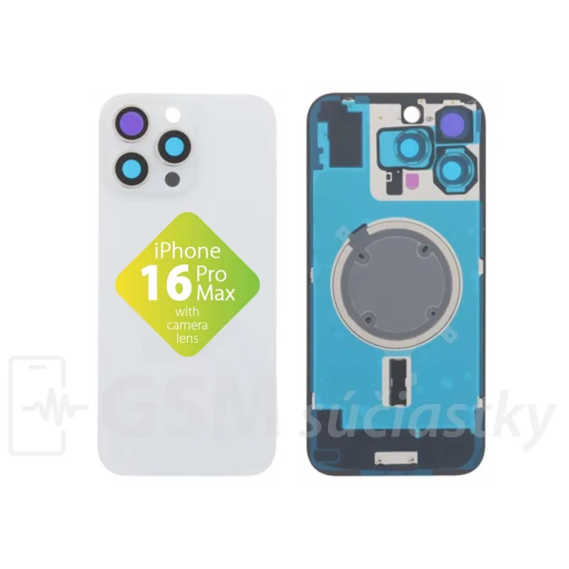 iPhone 16 Pro Max - Zadné sklo housingu White Titanium