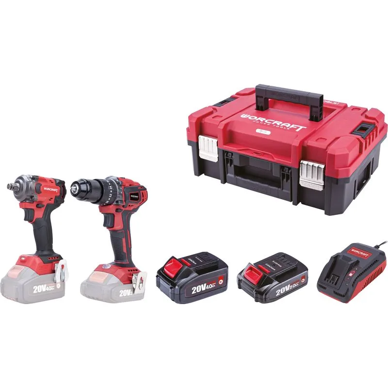 Set Worcraft XCUBE031 ShareSYS Toolbox, uťahovák 450 Nm, skrutkovač 50 Nm