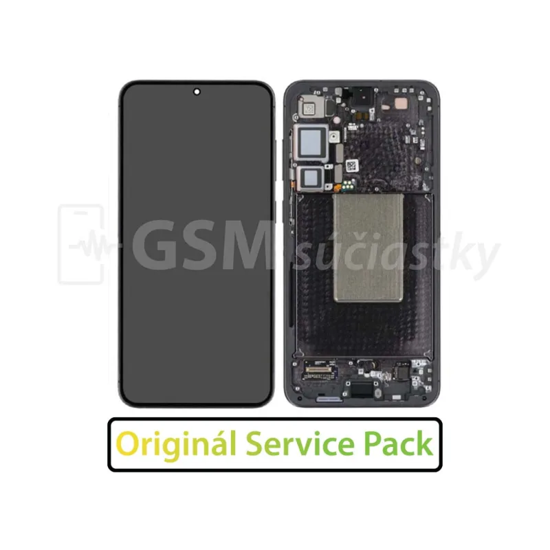 LCD Displej + Dotykové sklo a rám Samsung Galaxy S24 Plus - originál Farba: Čierna