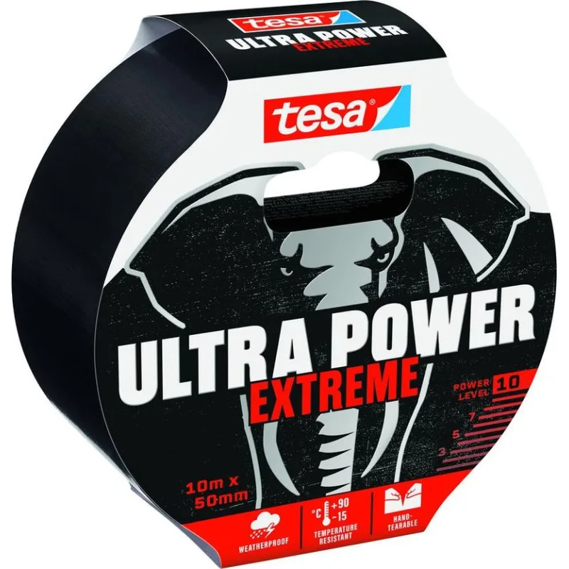 Páska tesa Ultra Power Extreme, opravná, PE, čierna, 50 mm, L-10 m