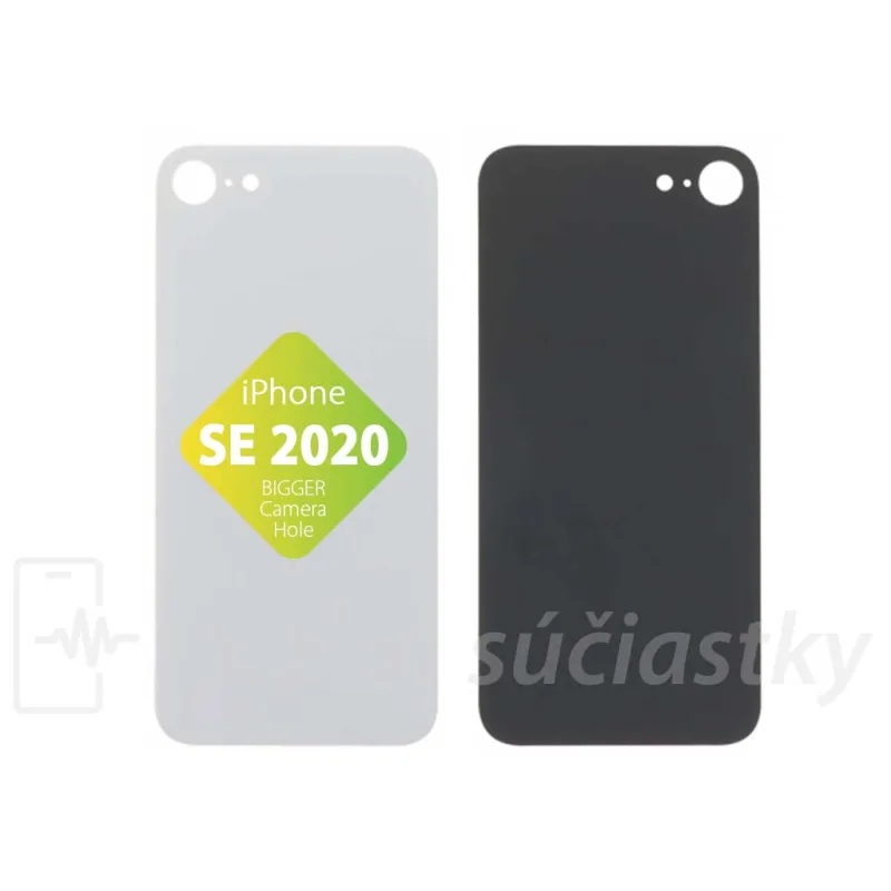 iPhone SE 2020 - Zadné sklo housingu Biele