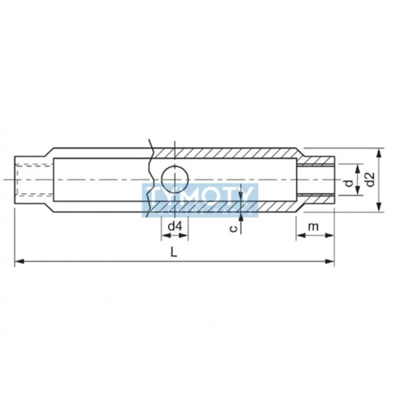Matica pre napínače rúrková M42 pozink