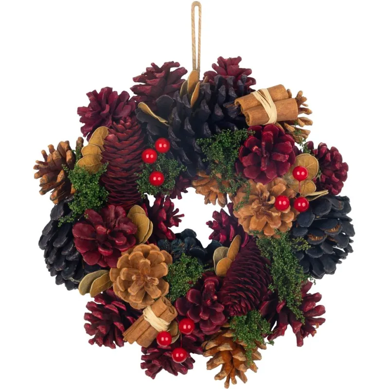 Veniec závesný, modro-červený, 24 cm