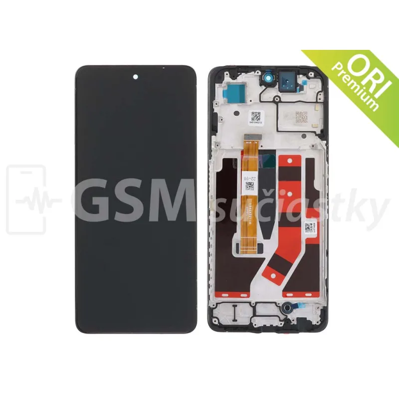 LCD Displej + Dotykové sklo OnePlus Nord CE 3 Lite, Oppo A98 Farba: Čierna + rám