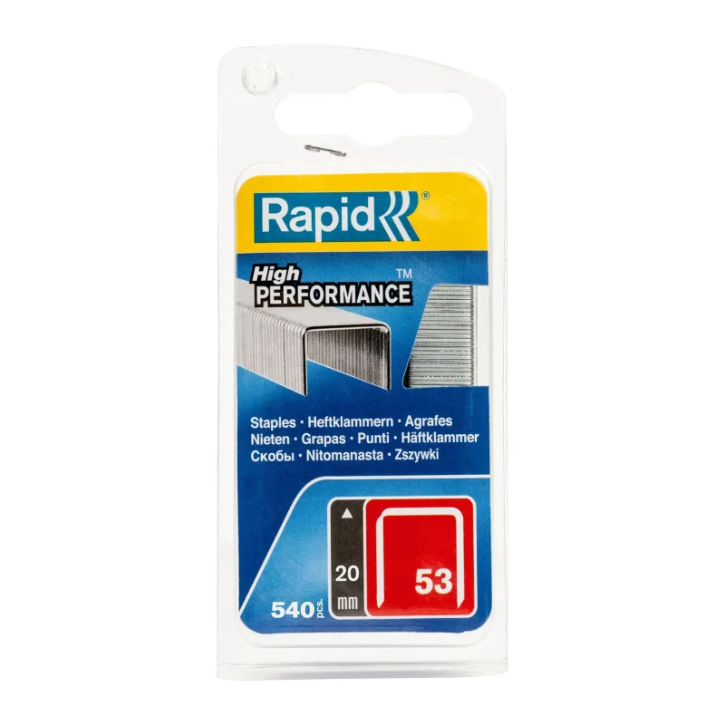 Spony do sponkovačky RAPID 53, 20 mm, 540 ks