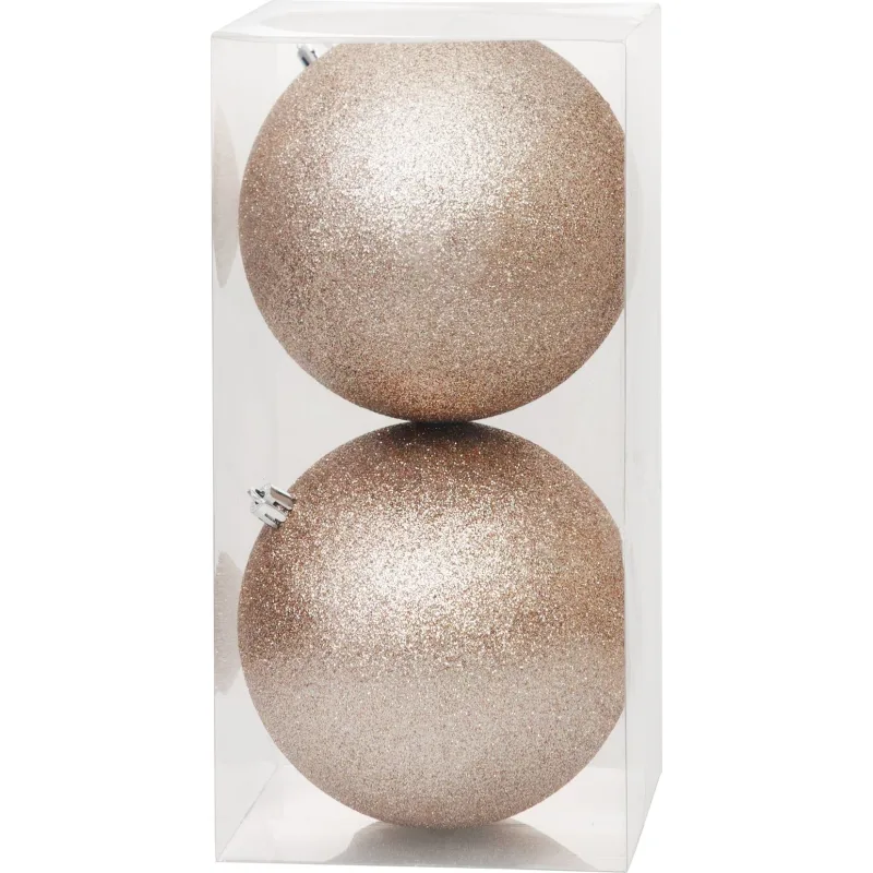 Gule na vianočný stromček, 2 ks, šampaň, 12 cm