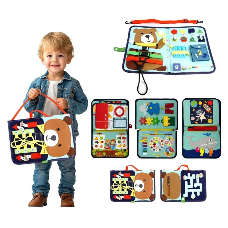 2Kids Toys Senzorická busy kniha Macko