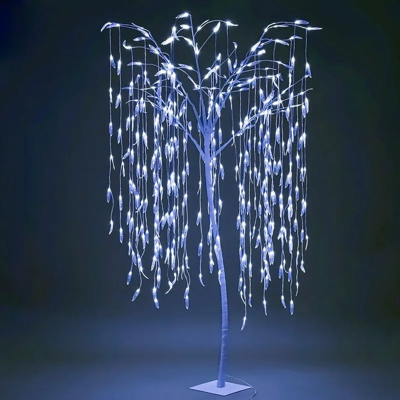 Vianočné osvetlenie Stromček vŕba, 384× LED, studená biela, 180 cm, exteriér