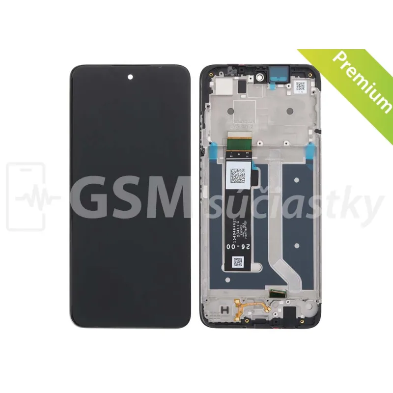 Motorola Moto G34 - LCD displej + Dotykové sklo Farba: Čierna + rám