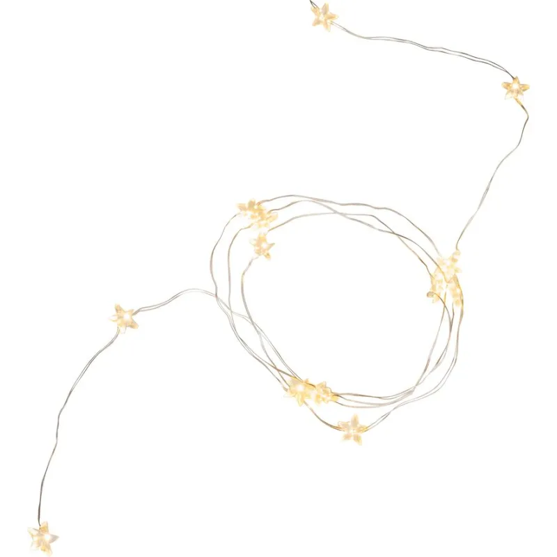 Vianočné osvetlenie reťaz Twisted Stars, 180 LED, teplá biela, 2 m x 9 reťazcov