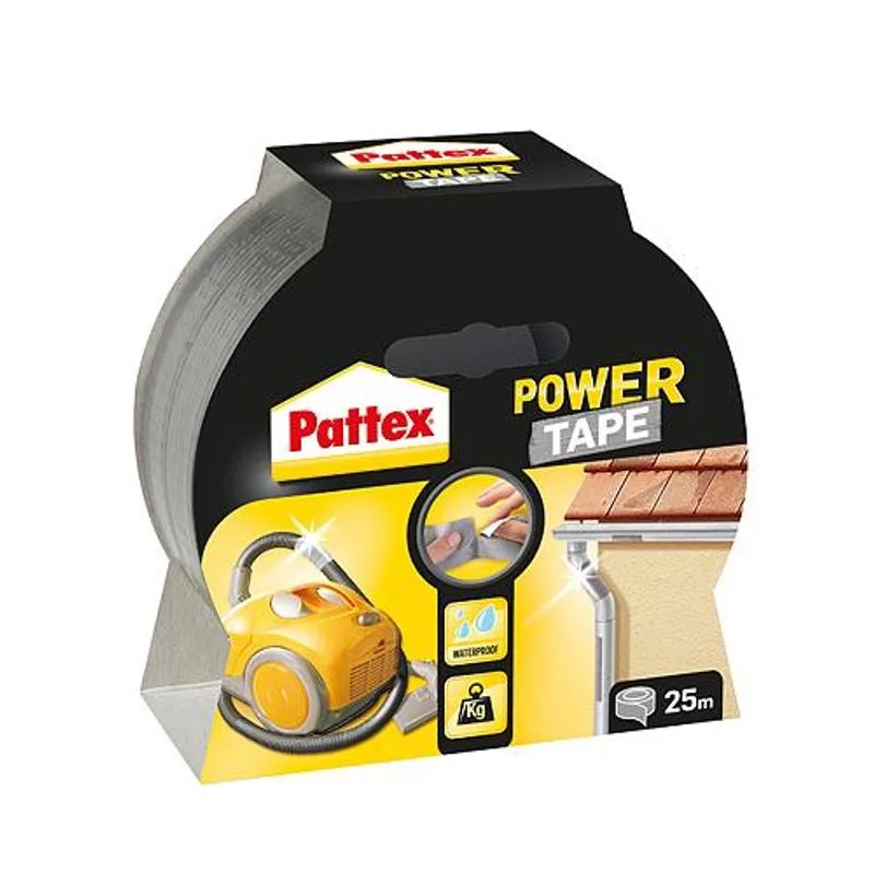 Páska Pattex Power Tape, lepiaca, 50 mm, L-25 m, strieborná