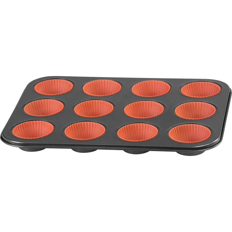 Forma na 12 muffinov MagicHome – plech so silikónovými formami