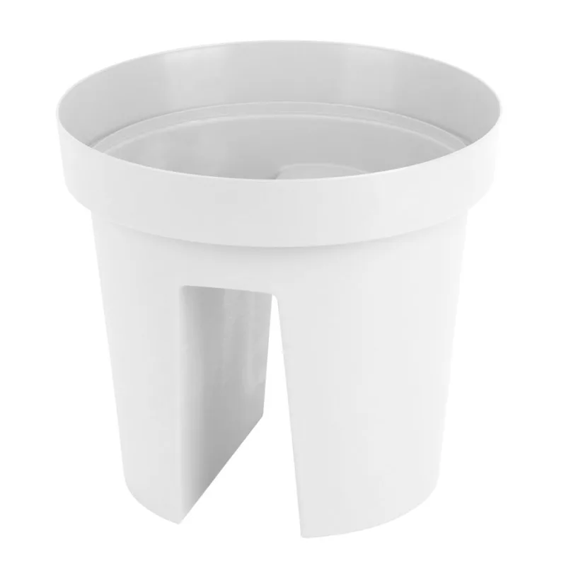 Kvetináč na zábradlie GDA Modern Railing 113 – 25,5x28 cm, biely