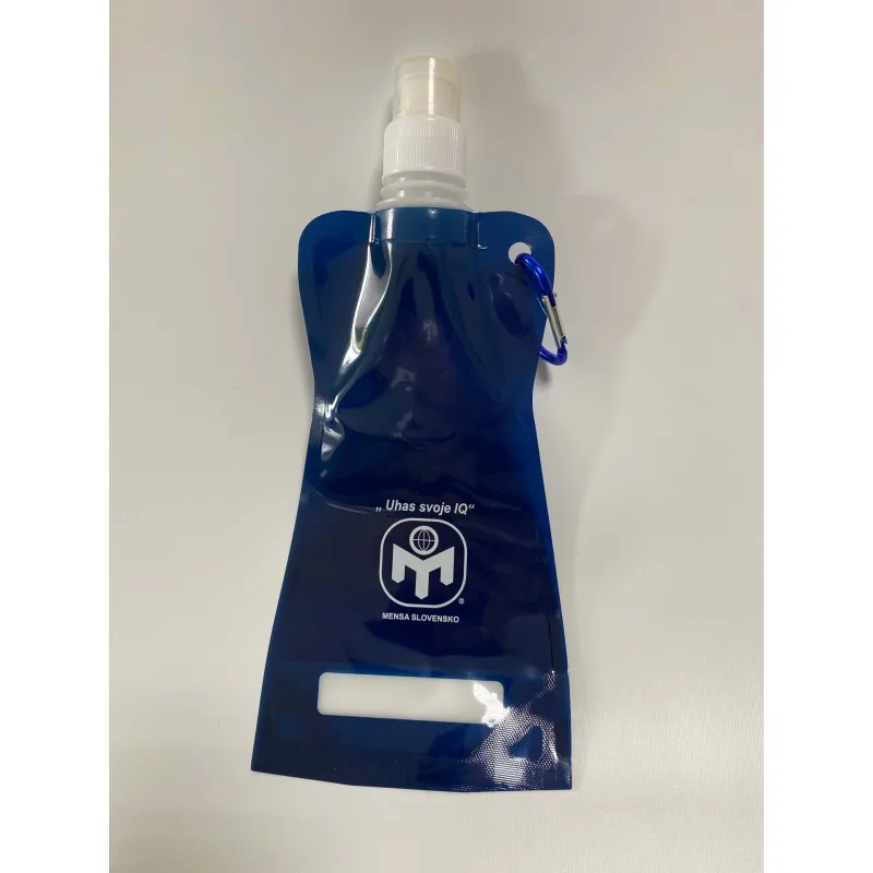 Mensa Skladacia fľaša s karabínkou (420 ml), modrá