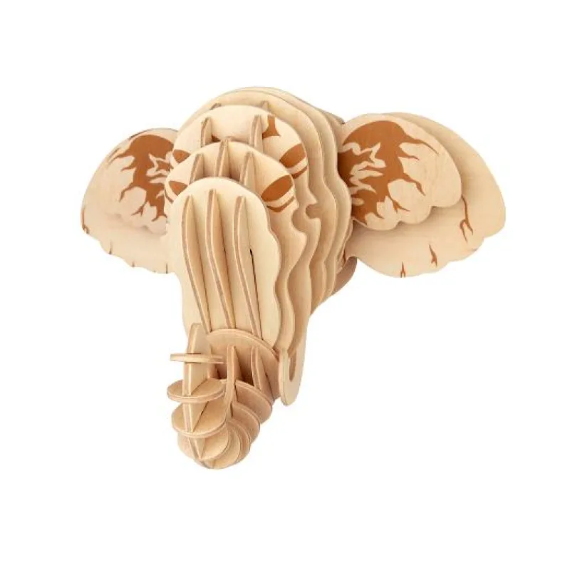 Woodcraft Drevené 3D puzzle Hlava slona R010