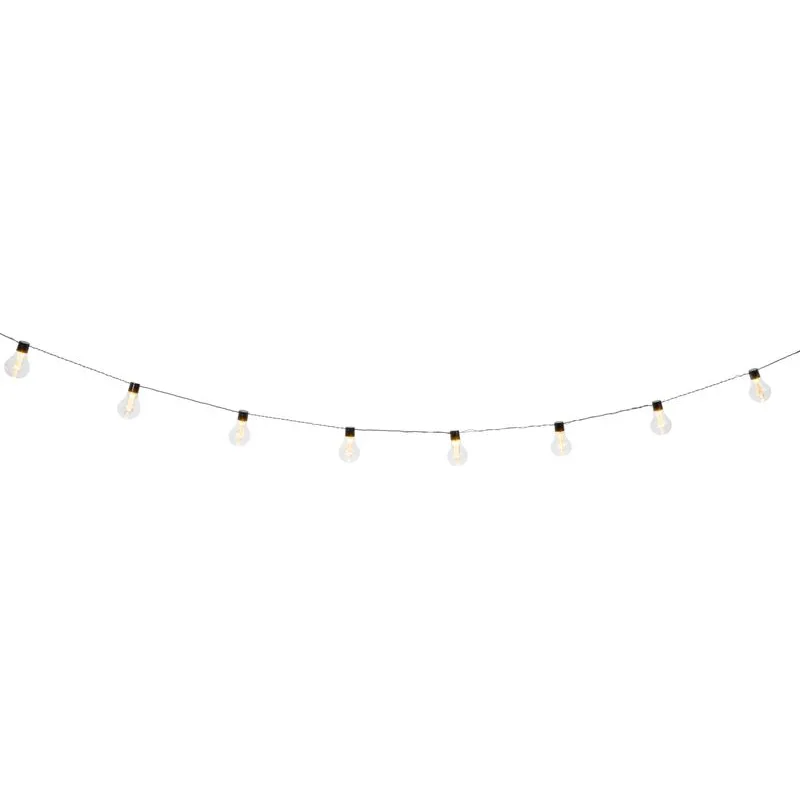 Solárna reťaz zo žiaroviek – 10x LED, 2,7+3 m