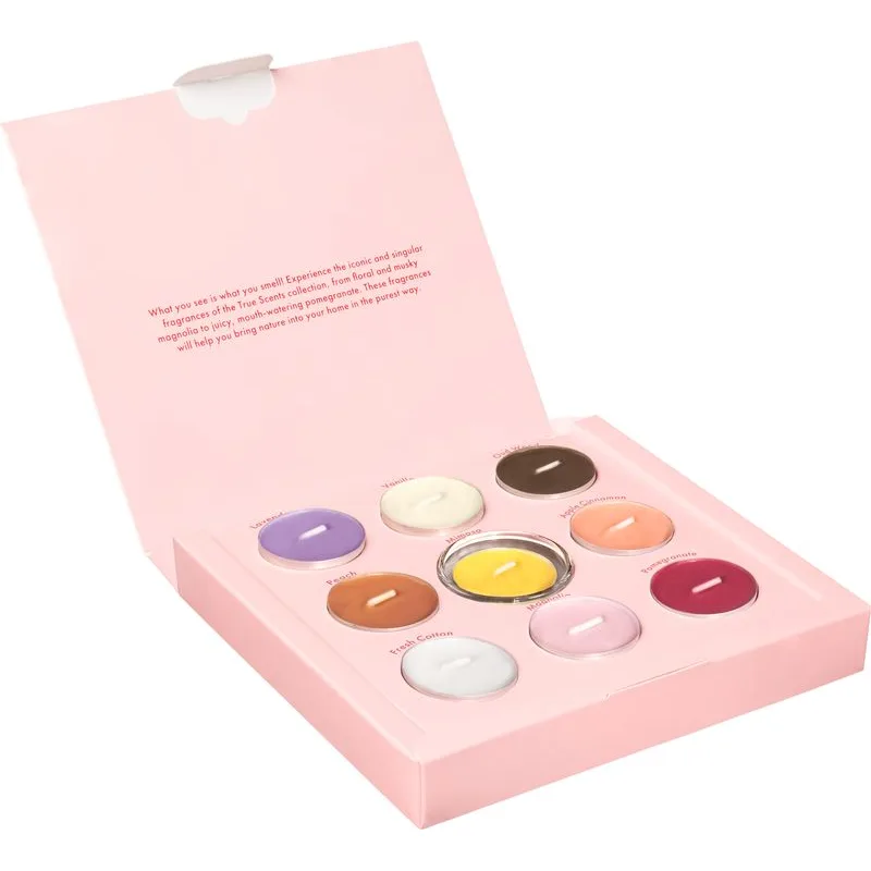 Set Bolsius, čajové sviečky v skle, mix vôní, 9 ks