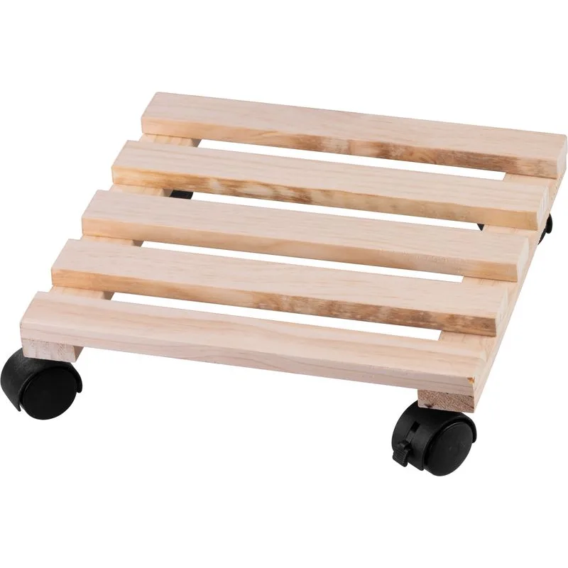 Drevený podstavec Strend Pro, 30x30x7 cm, na kolieskach