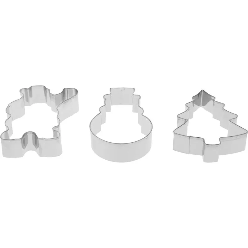 Vykrajovačka MagicHome Vianoce, na pečenie, stromček, santa, snehuliak, formička, 3 ks