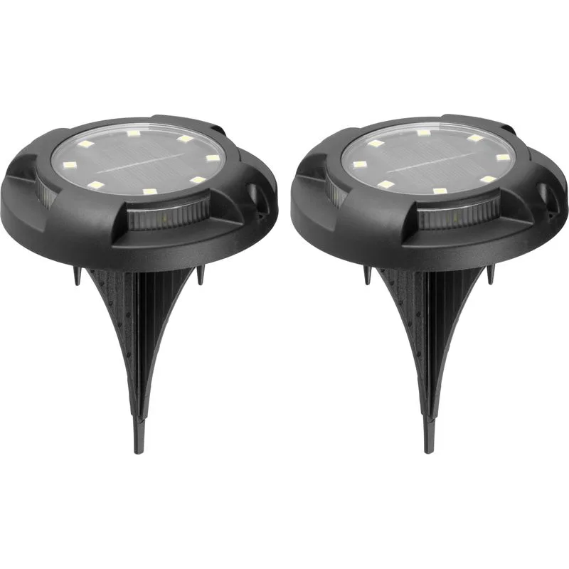 Solárna lampa Crater 11x14 cm – 12 LED, balenie 2 ks