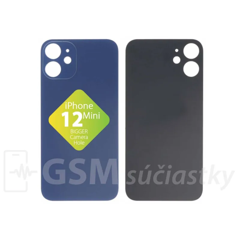 iPhone 12 Mini - Zadné sklo housingu Modré